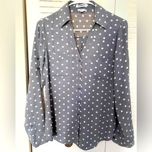 Blue Polka dot EXPRESS dress shirt
